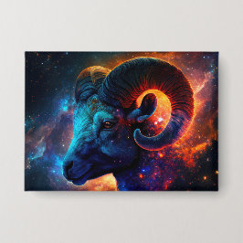 Aries〔占星術の〕十二宮図星印 – Rectangleボタン 缶バッジ