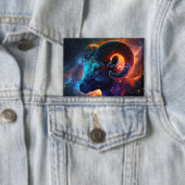 Aries〔占星術の〕十二宮図星印 – Rectangleボタン 缶バッジ (インサイチュ)