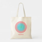 Aries〔占星術の〕十二宮図記号グラデスタイリッシュィエント トートバッグ (裏面)