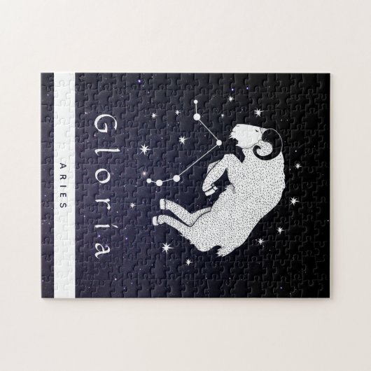 Aries〔占星術の〕十二宮図記号占星術記号名宇宙 ジグソーパズル (横)