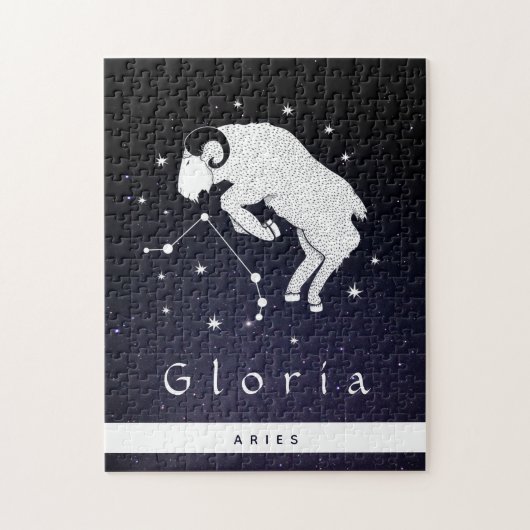 Aries〔占星術の〕十二宮図記号占星術記号名宇宙 ジグソーパズル (縦)