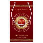 Aries〔占星術の〕十二宮図記号小抱き枕 スモールペーパーバッグ (裏面)