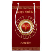 Aries〔占星術の〕十二宮図記号小抱き枕 スモールペーパーバッグ (正面)