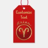 Aries〔占星術の〕十二宮図記号 ギフトタグ (正面)