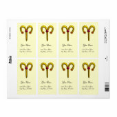 ARIES〔占星術の〕十二宮図誕生日レッドルビー ラベル (フルシート)