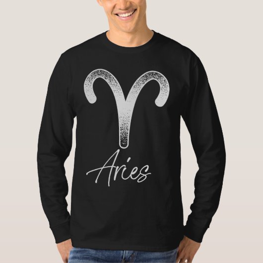 Aries Astrology and Horoscope Zodiac Sign Tシャツ (正面)