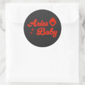 Aries baby sticker ラウンドシール (バッグ)