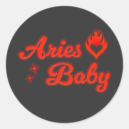 Aries baby sticker ラウンドシール