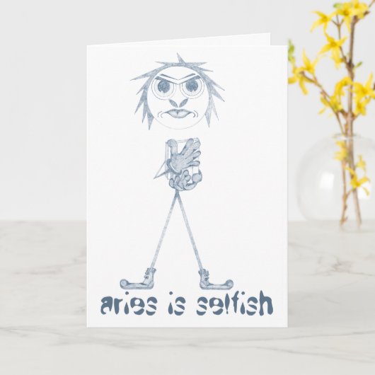 Aries [- BitchScope -]誕生日カード カード (黄色い花)