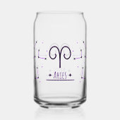 Aries Can Glass Gift for Aries Zodiac Sign ガラス缶 (正面)
