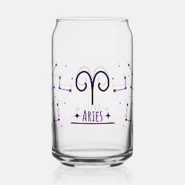 Aries Can Glass Gift for Aries Zodiac Sign ガラス缶