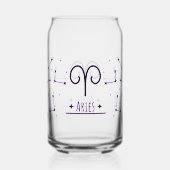 Aries Can Glass Gift for Aries Zodiac Sign ガラス缶 (裏面)