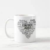Aries Coffee Mug | Zodiac Word Cloud コーヒーマグカップ (左)
