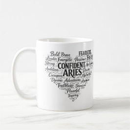 Aries Coffee Mug | Zodiac Word Cloud コーヒーマグカップ