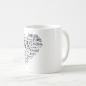 Aries Coffee Mug | Zodiac Word Cloud コーヒーマグカップ (正面右)