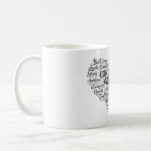 Aries Coffee Mug | Zodiac Word Cloud コーヒーマグカップ (左)