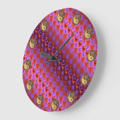 Aries & Earth Boar ラージ壁時計 (傾斜)