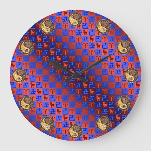 Aries & Earth Ox ラージ壁時計 (正面)