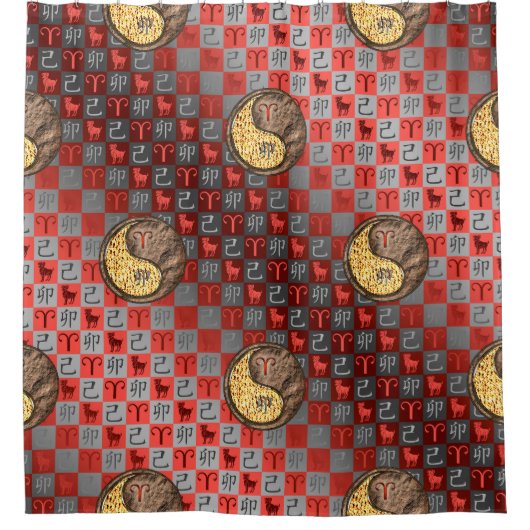 Aries & Earth Rabbit シャワーカーテン (正面)