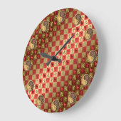 Aries & Earth Rat Puzzle ラージ壁時計 (傾斜)