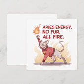 Aries Energy Sphynx Cat Fire Illustration シーズンカード (正面/裏面)