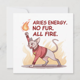 Aries Energy Sphynx Cat Fire Illustration シーズンカード