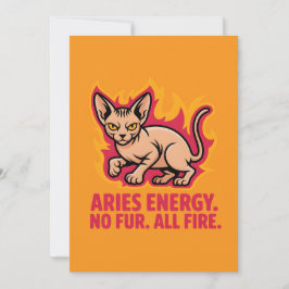 Aries Energy Sphynx Cat Fire Illustration シーズンカード