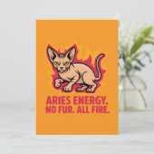 Aries Energy Sphynx Cat Fire Illustration シーズンカード (スタンド正面)
