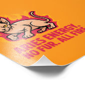 Aries Energy Sphynx Cat Fire Illustration フォトプリント (角)