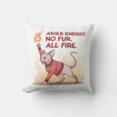 Aries Energy Sphynx Cat No Fur All Fire Art クッション (正面)