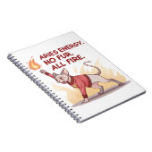 Aries Energy Sphynx Cat No Fur All Fire Art ノートブック (右側)