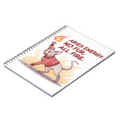 Aries Energy Sphynx Cat No Fur All Fire Art ノートブック (左側)