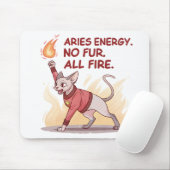 Aries Energy Sphynx Cat No Fur All Fire Art マウスパッド (マウス)