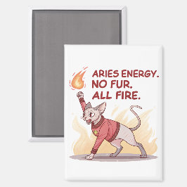 Aries Energy Sphynx Cat No Fur All Fire Art マグネット