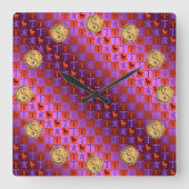 Aries & Fire Boar スクエア壁時計 (正面)