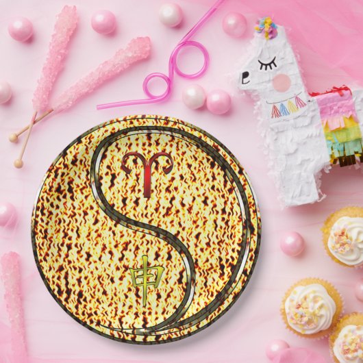 Aries & Fire Monkey ペーパープレート (パーティー)