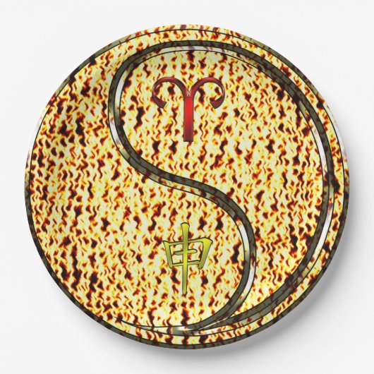 Aries & Fire Monkey ペーパープレート (正面)