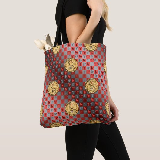 Aries & Fire Rabbit トートバッグ (クローズアップ)