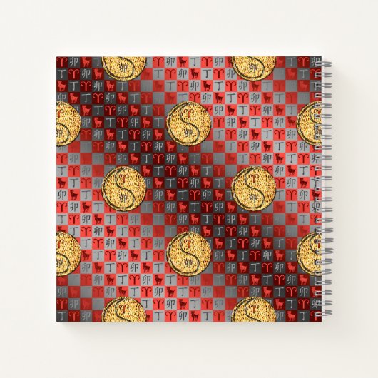 Aries & Fire Rabbit ノートブック (裏面)