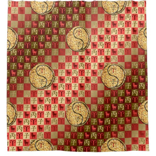 Aries & Fire Rat シャワーカーテン (正面)