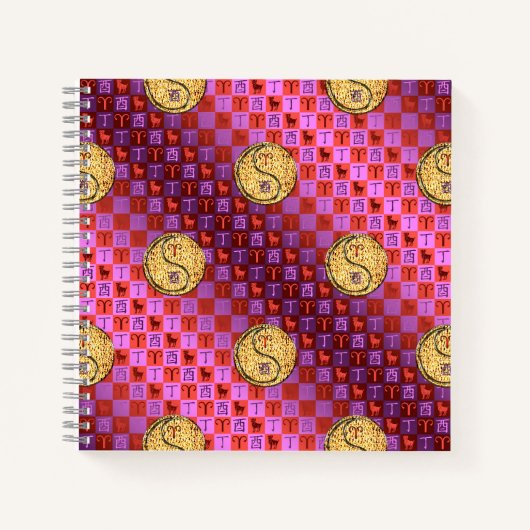 Aries & Fire Rooster ノートブック (正面)