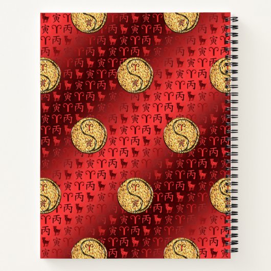 Aries & Fire Tiger ノートブック (裏面)