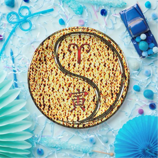 Aries & Fire Tiger ペーパープレート (パーティー)