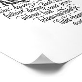 Aries Landscape Poster | Zodiac Word Cloud Art ポスター (角)