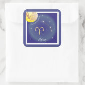 Aries March 21 to April 20 Aufkleber スクエアシール (バッグ)