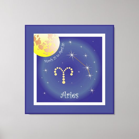 Aries March 21 to April 20 Leinwand キャンバスプリント (正面)