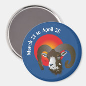 Aries March 21 to April 20 Magnet マグネット (正面/裏面)