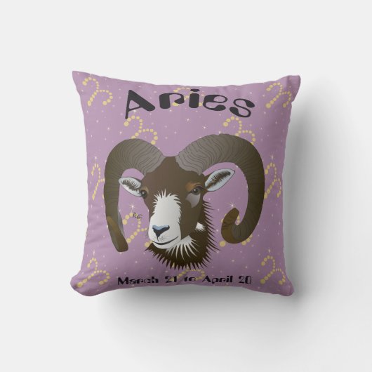 Aries March 21 to April 20 Pillows クッション (正面)