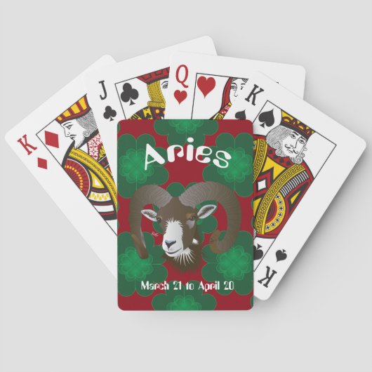Aries March 21 to April 20 playing cards トランプ (裏面)