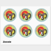 Aries March 21 to April 20 Sticker ラウンドシール (シート)